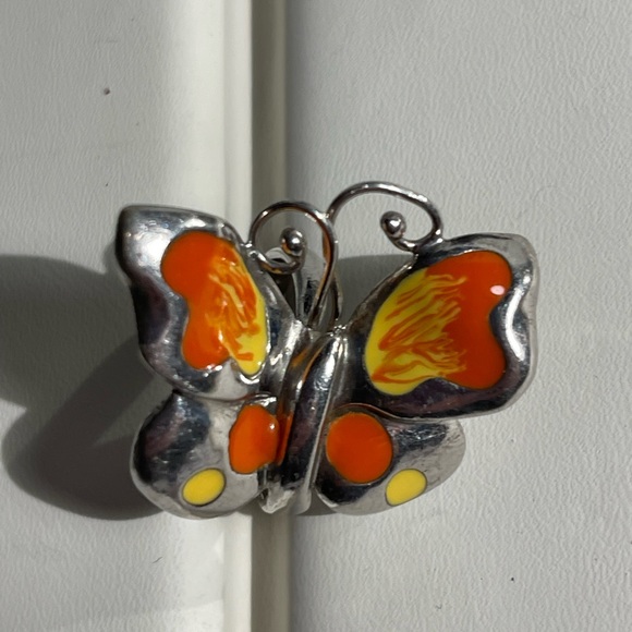Handmade Solid 925 Sterling Silver Ring – Butterfly Design – Stamped, Bulgaria